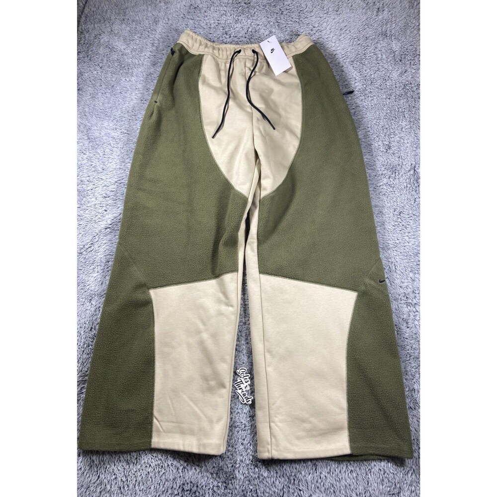 Nike Tech Boreas Knit Open Hem Pants Size Medium Men Desert Khaki IB3365-229